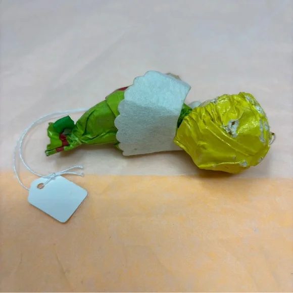 5 pc Vintage Mixed Christmas Ornament Lot - Candy, Bear, Bell - Picture 11 of 16